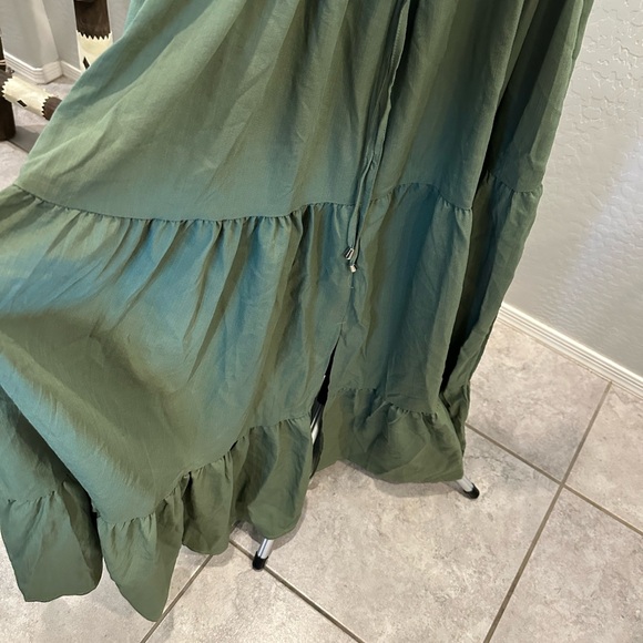 NWT Boho Green Maxi Dress - Picture 6 of 10